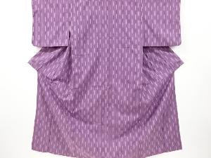 アンティーク　縞織り出し手織り紬着物